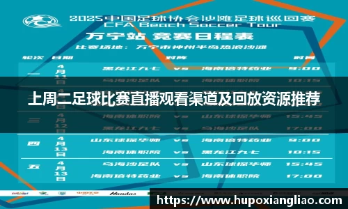上周二足球比赛直播观看渠道及回放资源推荐